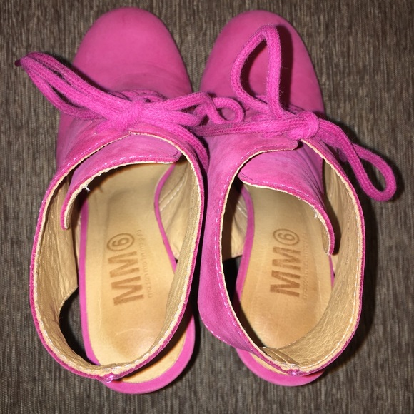 Maison Margiela BOOTS Booties MM6 HEELS - Pink / Red Sz 6 (EU 36) NICE! - Picture 13 of 16